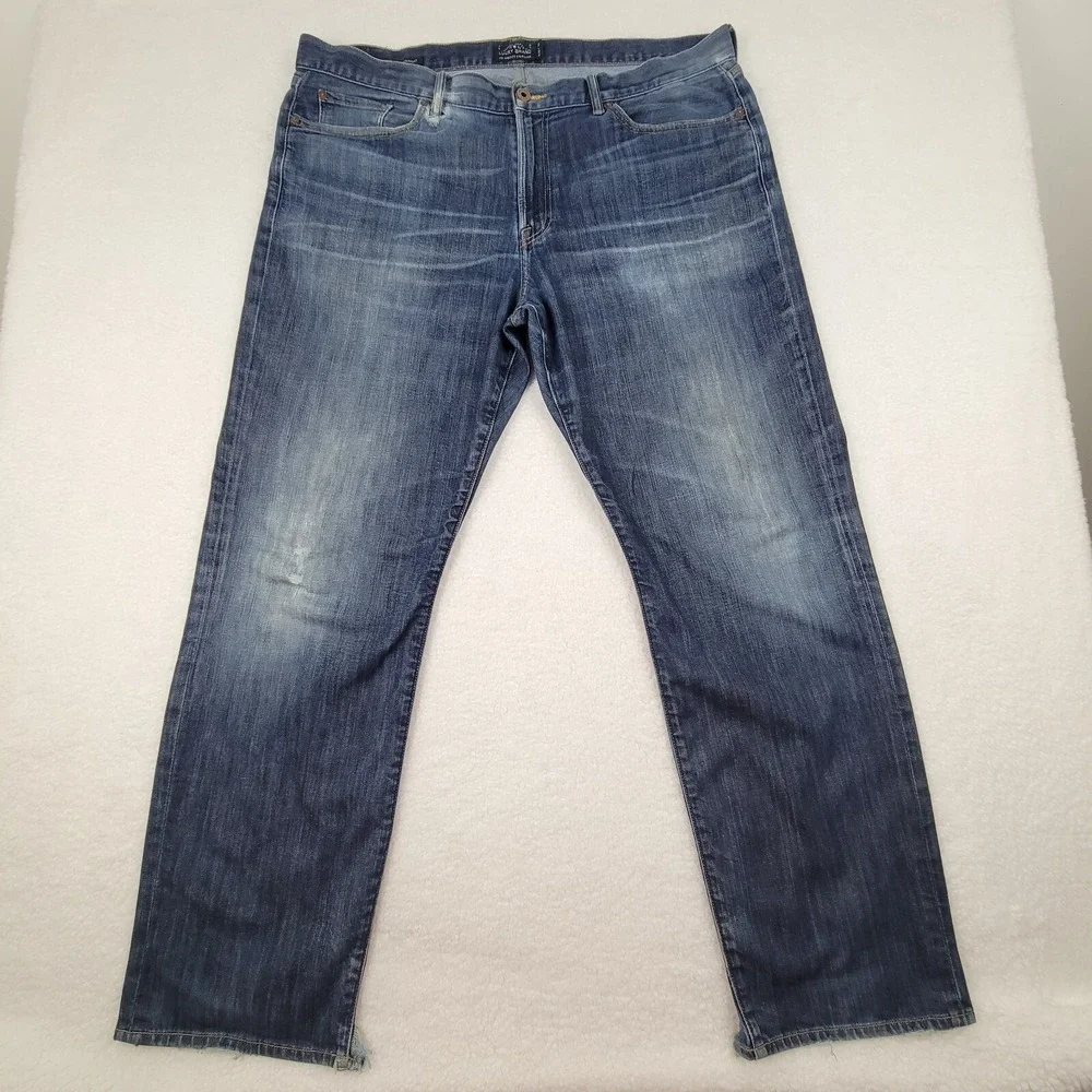 Thrashed Lucky Brand 363 Vintage Straight Candiani‎ 42 x 32 Cotton Blend READ***